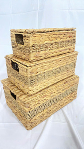 Water Hyacinth <b>Storage</b> Basket, Handmade Woven Organizer for Nursery <b>Toys</b>, Baby Clothes, <b>Books</b>, Blankets <b>and</b> Home Decoration Uses - Product Image 6