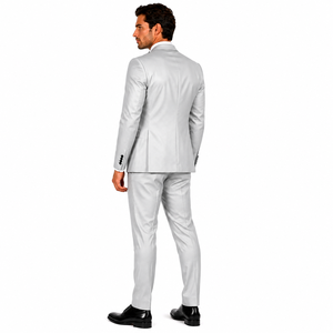 Custom Logo Mens Formal Suit 3 Button Notch Lapel Business Suit Coat Trousers <b>Set</b> Solid Color Custom Men Business Suit <b>Set</b> - Product Image 4