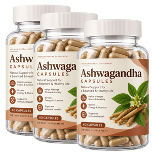 Cápsulas de Ashwagandha Herbales, 60 Unidades, Cápsulas de Ashwagandha Premium para Apoyar el Equilibrio Diario y la Relajación de Forma Natural - Product Image 1