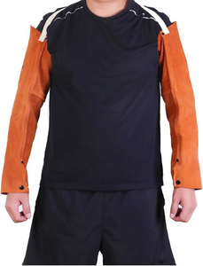Mangas de Soldadura de Cuero de Seguridad en Oferta, Doble Costura, Resistentes al Calor, a Altas Temperaturas, Anticorte, Ignífugas, para Soldadura TIG - Product Image 3