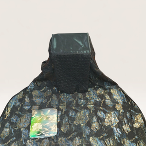 Dirac Fransawi de Lujo Azul Cielo con Patrón Multicolor y Detalles Bordados en Oro para Bodas Somalíes - Product Image 5
