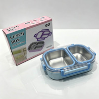 Lonchera Térmica de Acero Inoxidable con 3 Compartimentos a Prueba de Fugas, Tipo Bento, para Adultos/Oficina