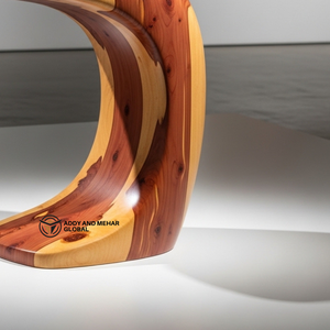 Luxury <b>C</b>-Shaped Solid Wood <b>Side</b> <b>Table</b> Modern Handcrafted Natural Grain Ottoman & End <b>Table</b> for Designer Home Hotel Furniture - Product Image 4