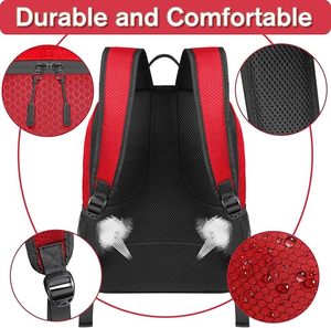 Bolsa de Transporte para Balón de Fútbol Ajustable y Ligera, Duradera, Impermeable, de Poliéster Negro, con Compartimento para Zapatos y Accesorios - Product Image 5