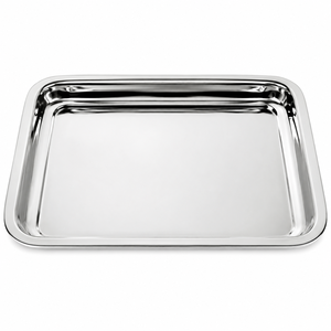 Handcrafted Hammered Stainless Steel Serving <b>Tray</b> Rectangular Metal Food Display Platter Luxury Hotel Restaurant Catering <b>Dinner</b> - Product Image 6