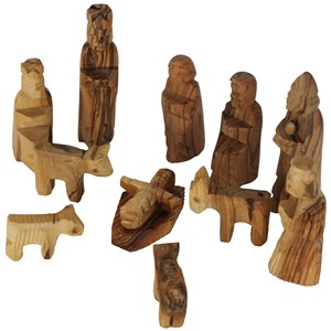 Pine <b>Wood</b> <b>Nativity</b> Scene Ornaments Wholesale | Handcrafted Religious Figurines <b>Set</b> - Product Image 4