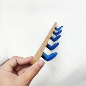 Handmade Wooden Wall Hook Rack with Blue Resin Hooks Decorative <b>Key</b> Holder Coat Rack Entryway Organizer <b>hanger</b> - Product Image 5