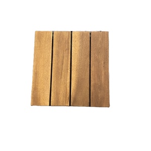 Dalles de terrasse contemporaines en bois d'acacia antidérapantes à emboîtement - Product Image 5
