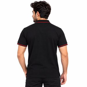 Polo de manga corta para hombre, color liso, casual, con cuello de solapa y botones, camiseta teñida lisa, polo de color liso de alta calidad al por mayor - Product Image 3