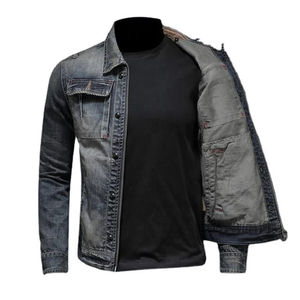 Men's High Street Woolen Biker <b>Jacket</b> Wholesale <b>Winter</b> <b>Waterproof</b> Breathable Casual Fashion with Sheep Fur and Polyester Wadding - Product Image 3