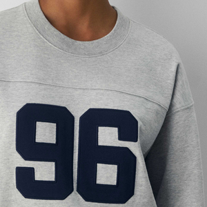 High Quality Vintage Oversized Knitted Cotton Long Sleeve T-<b>Shirt</b> For <b>Women</b> Summer Custom Logo Front Breathable <b>Women's</b> T-<b>Shirt</b> - Product Image 5