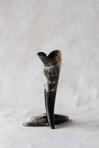 Vase à fleurs artisanal en corne de buffle, objet décoratif naturel poli et durable pour la décoration intérieure - Product Image 4