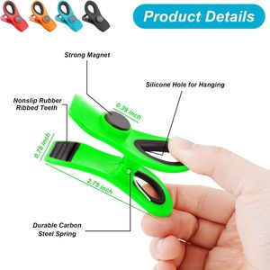 Confezione da 16 Clip Magnetiche Multicolore per Documenti e Sacchetti, Morsetti Multiuso in Plastica per Confezioni Alimentari e Documenti - Product Image 6