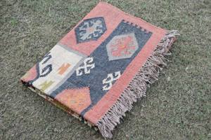 Alfombra Kilim de Yute Tejida a Mano, Reversible, de Fibra Natural para Sala de Estar y Hotel, Precio al por Mayor - Product Image 5