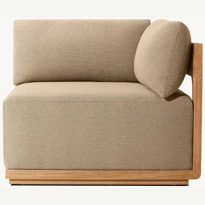 Sofá esquinero en oferta, hecho de madera de teca, estilo minimalista, duradero con espuma suave para sala de estar o dormitorio - Product Image 1