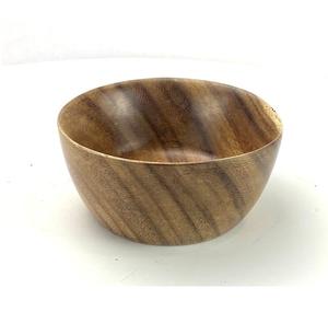 Ensemble de grands bols en bois d'acacia de style américain, de haute qualité, pour la cuisine, les salades et les soupes, pour usage hôtelier. - Product Image 3