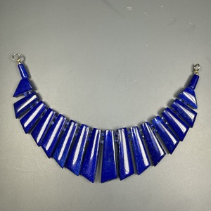 สร้อยคอพลอยธรรมชาติ Lapis Lazuli หินบำบัดไพฑูรย์ที่สวยงาม - Product Image 2