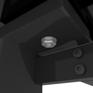 Tavolo da pranzo nero moderno con piano in vetro temperato e semplici gambe rettangolari in metallo per soggiorno o uso cucina - Product Image 6