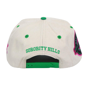 หมวกแก๊ป Ivy Snapback สีขาว ปักลาย ปรับขนาดได้ ทรงแบน สไตล์สตรีทแวร์ ลำลอง สำหรับกิจกรรมกลางแจ้ง แฟชั่น ผ้าแคนวาส - Product Image 1