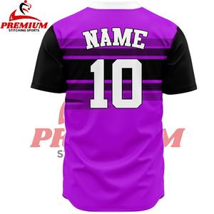 Camiseta de Béisbol de Manga Corta Sublimada de Calidad Superior - 100% Poliéster Transpirable de Secado Rápido con Logotipo y Bordado Personalizables - Product Image 2