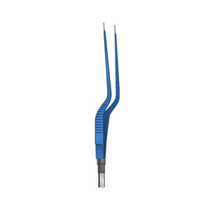 Pinzas Bipolares Reutilizables Tipo Bayoneta, Punta Fina de 0.7mm, Mango Aislado, Acero Inoxidable de Alta Calidad para Neurocirugía, Otorrinolaringología y Microcirugía - Product Image 1