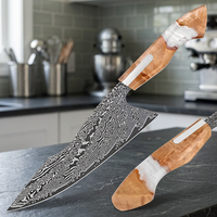 Premium roestvrijstalen koksmes 8 inch, superscherp keukenmes, ergonomische houten handgreep, DIY OEM opties, hoge duurzaamheid voor