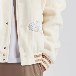 Veste universitaire surdimensionnée en laine de haute qualité à col montant chauffant pour homme, style baseball, hiver - Product Image 5