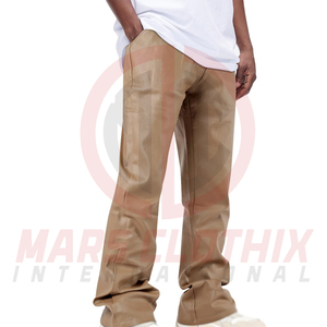 Nouveauté : Pantalon en cuir véritable pour homme, fabriqué en usine, coupe slim, dernière mode, vente chaude - Product Image 4