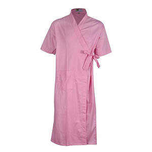 Bata de Paciente Unisex Reutilizable de Polialgodón, Manga Corta, Bata Médica de Hospital, Uniforme de Enfermera con Estampado ODM, Calidad Premium - Product Image 3