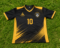 Ensemble d'uniformes de football personnalisés sublimés pour hommes : maillot, short, chaussettes, crampons – Tenue de sport noire avec nom et numéro, séchage rapide 100%