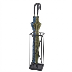 Minimalist Metal Umbrella Stand With Removable Drip <b>Tray</b> Heavy Duty Iron Umbrella Holder Rack For Entryway Hotel Lobby Decor - Product Image 3