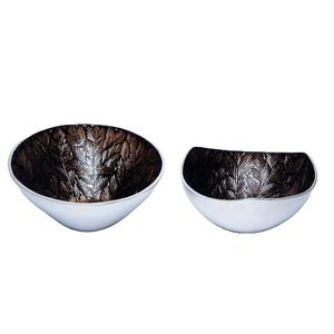 Nouveauté Bol à nouilles ramen en céramique imprimé et fait à la main Bol décoratif en aluminium plaqué argent - Product Image 1