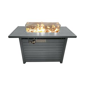 Tavolo da Esterno con Braciere a Propano in Acciaio 11 H X 42 L con Coperchio, Resistente ed Elegante per Intrattenimento all'Aperto - Product Image 3