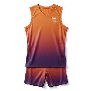 Ensemble d'uniformes de basketball au design moderne, impression par sublimation, maillot de basketball professionnel pour équipe avec poches, shorts personnalisés - Product Image 1