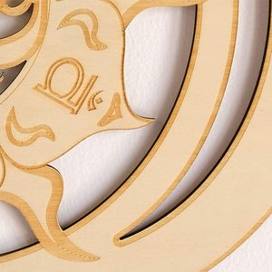 Arte Mural Flor de la Vida con Om, Rejilla de Cristal de Madera, Decoración de Pared de Geometría Sagrada, Escultura Espiritual para el Hogar y Espacio de Meditación - Product Image 4