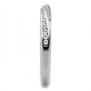 TK3259-High Polished Stainless Steel <b>Ring</b> with AAA Grade CZ Clear-Dishes & <b>Plates</b> - Product Image 4