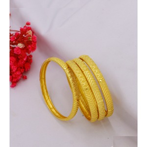 Gold Plated Traditional 4 Pc Bangles New Design African Dubai <b>Bridal</b> Style Bangles Ethnic Wedding Middle East Bangles for Women - Product Image 6