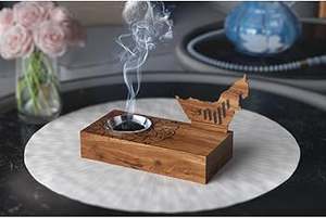 Juego de Bandejas para Incienso de Madera Árabe con Grabado CNC, Diseño Único, Quemador de Incienso Bakhoor, Quemador de Incienso de Moda a Precio Económico - Product Image 6