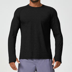 เสื้อยืดคอตตอนผสมสแปนเด็กซ์ คอกลม แขนยาว ระบายอากาศ แห้งเร็ว พรีเมียม สำหรับผู้ชาย - Product Image 6