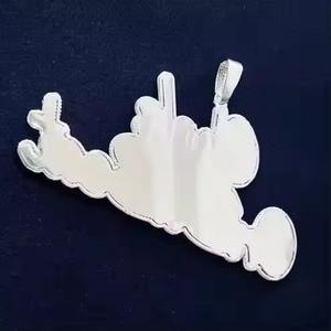 จี้เพชร VVS ทรงกลมแบบกำหนดเองได้ พร้อมพลอยสีชมพู ประดับเพชรโมอิสซาไนต์ VVS ชุบทอง ผ่านการทดสอบ - Product Image 1