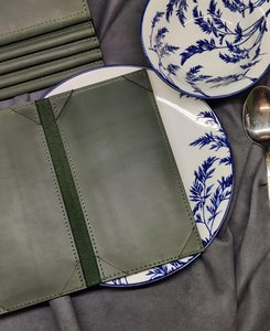 OEM ODM Genuine Leather Luxury Classic Menu Card Holder Handmade Lightweight Water Resistant Custom Design <b>Folder</b> Factory - Product Image 3