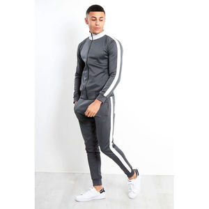 Ensemble de survêtement personnalisé de haute qualité avec fermeture éclair, veste de jogging, ensemble de survêtement en polyester, nylon, molleton technique, survêtement pour homme - Product Image 3