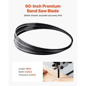 Lama per Sega a Nastro in Acciaio al Carbonio SK5 ad Alta Resistenza da 60 Pollici, 6 TPI, 15 HRC, Denti Affilati Temprati, 0,25 Pollici - Product Image 3