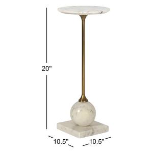 Mesa de Centro Contemporánea con Tapa Redonda Esculpida, Base Esférica Artística y Elegante Base Delgada, Soporte Compacto para Bares - Product Image 5