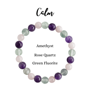 Casual Style <b>Beaded</b> CALM BRACELET Semi Precious <b>Crystal</b> Gemstone for Mediation - Product Image 1