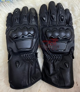 Heavy Duty Leather Motorbike <b>Gloves</b> Full Gauntlet Impact Protection Hard <b>Knuckle</b> Road Racing Rider <b>Gloves</b> Custom Wholesale - Product Image 5