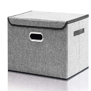 Storage Cube Basket Luggage & Travel <b>Bags</b> with Label Window Closet Organizer Bin for Wardrobe Shelf Home and Office - Product Image 1