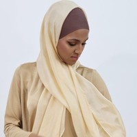 Hijab en soie pure 100% douce, hijab de qualité supérieure, soyeux, couleur unie, longue écharpe pour femmes musulmanes