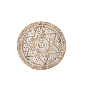 Bandeja de madera de acacia para servir flores reales con asas para servir bebidas té postre cena desayuno - Product Image 1