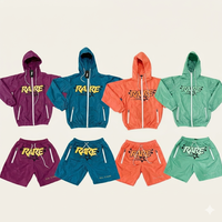 Ensemble coupe-vent pour homme Rexfit Sports avec logo brodé personnalisé, design 2 en 1, short en nylon à taille élastique